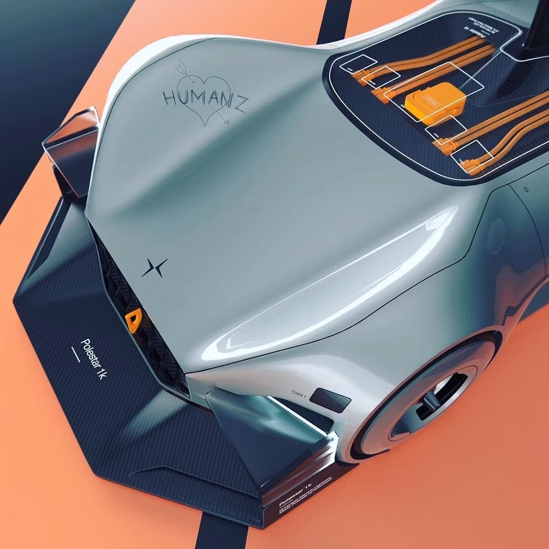 Illustration of the Polestar Roboracer concept design.