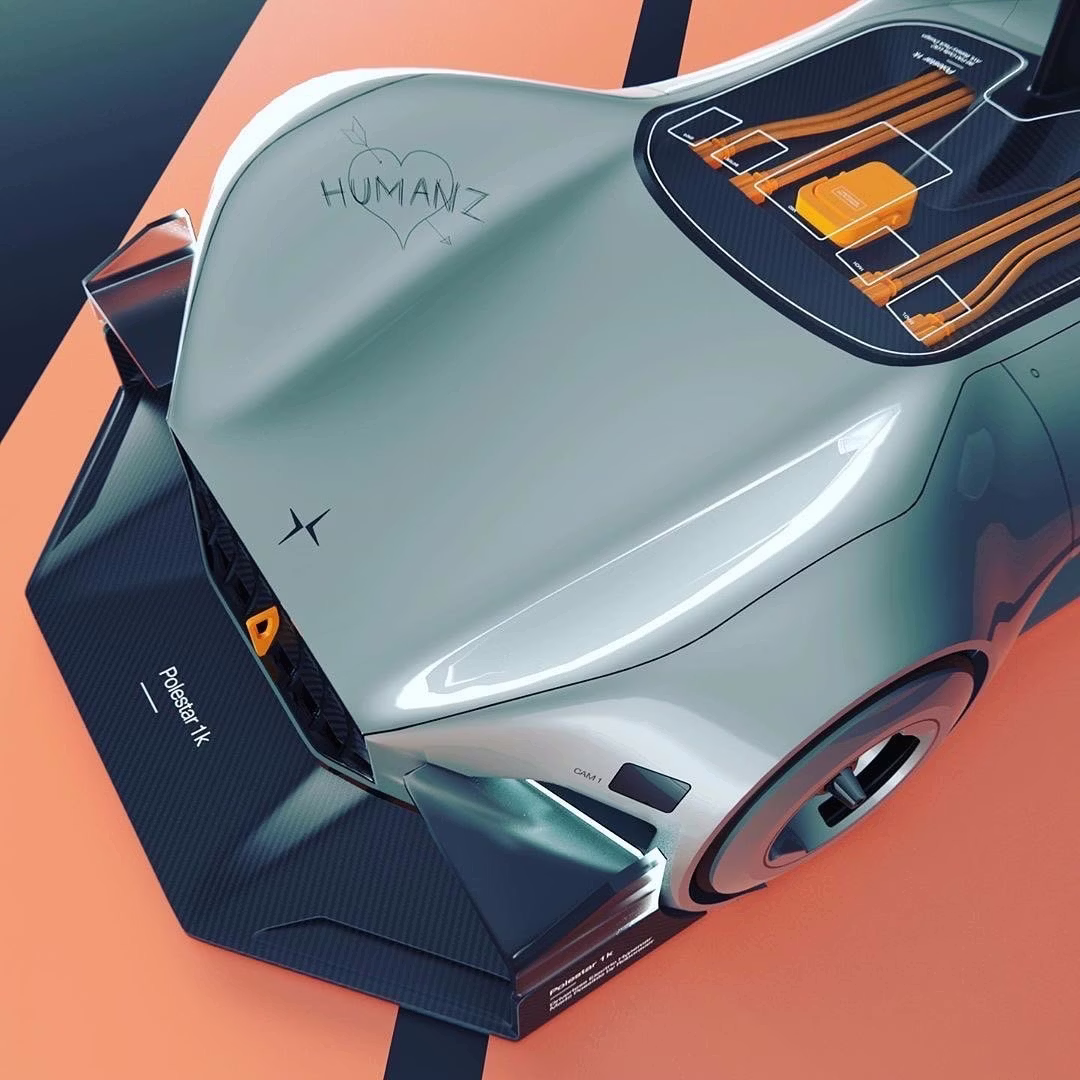 Illustration of the Polestar Roboracer concept design.