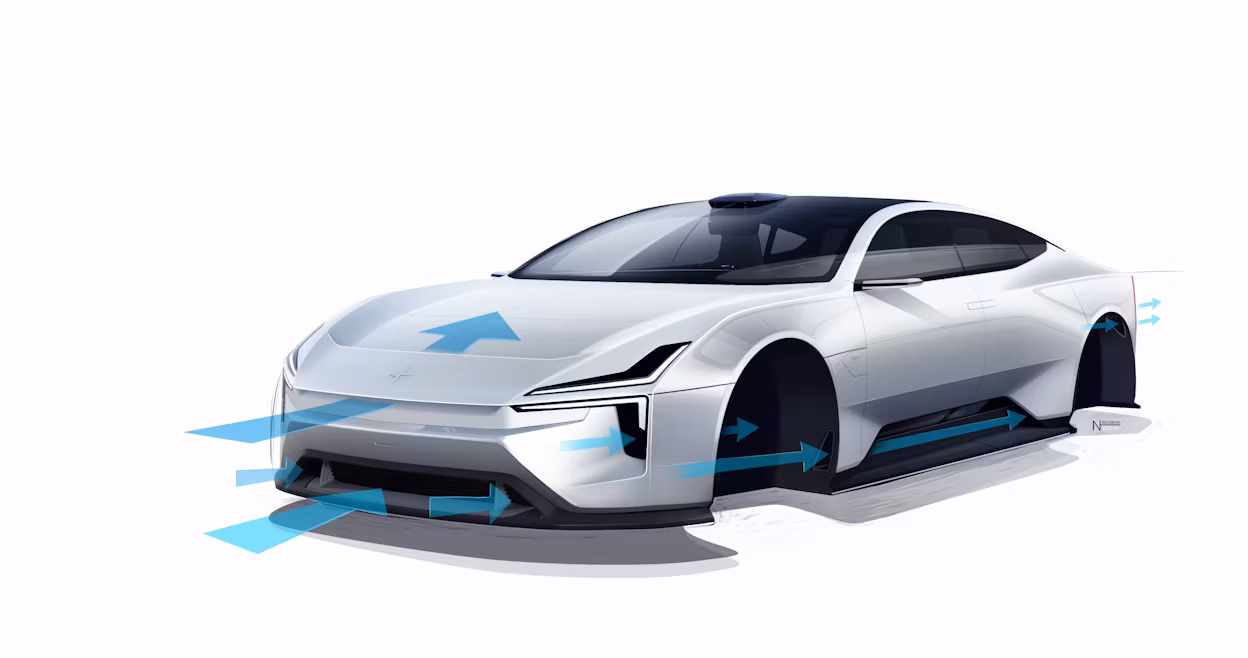 The Precept design and focus on aerodynamics were heavily inspired by aircraft.