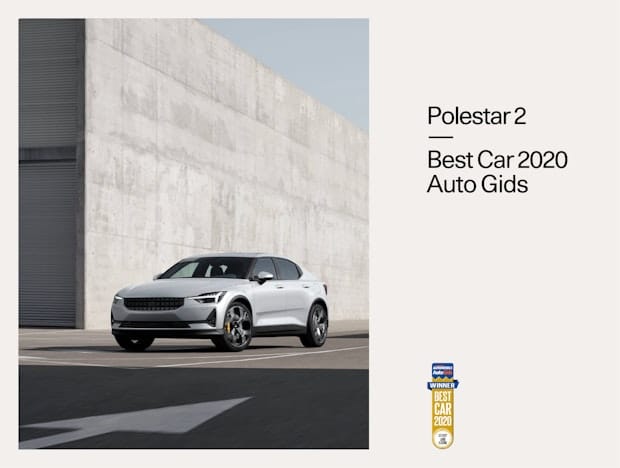 Polestar 2 wint de Best Electric Car Award 2020