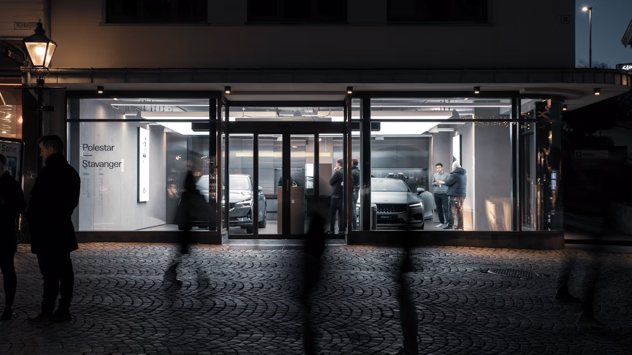 Polestar Space Stavanger sett fra gaten