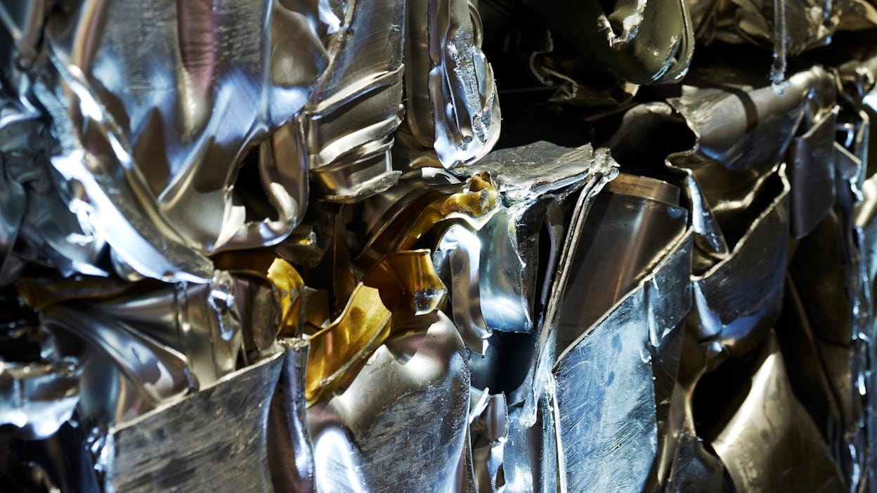 Close-up of metallic components at the Polestar exhibit at Semi Permanent Hotel.