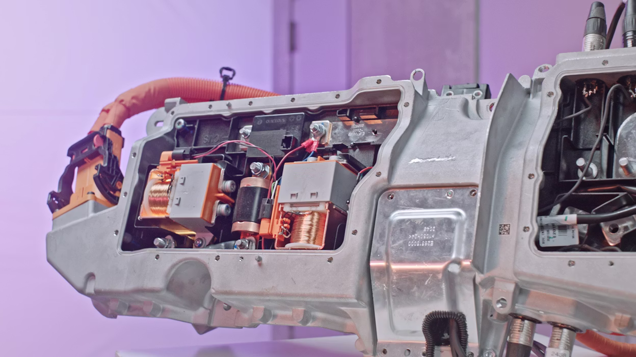 L’un des robots de Moritz créé à partir de composants de la Polestar 2.