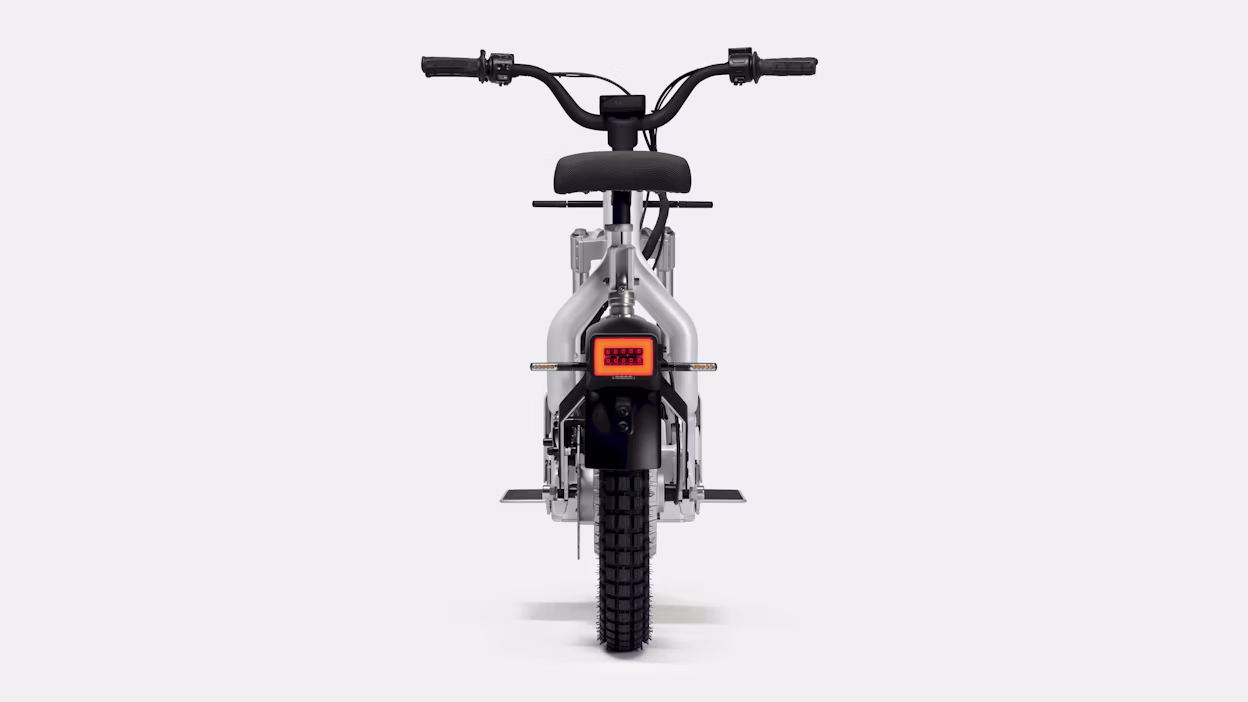 Back view of the Makka electric bike against a white backdrop.