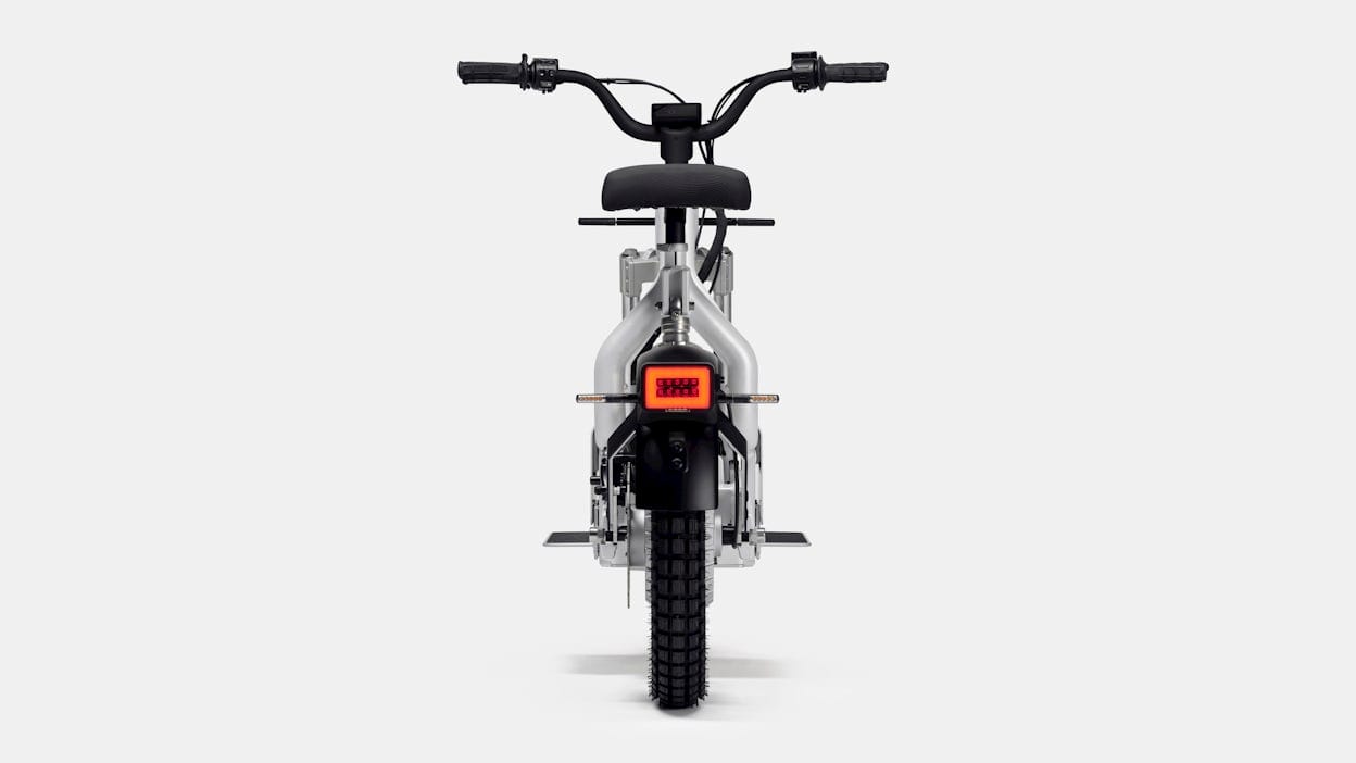 Back view of the Makka electric bike against a white backdrop.