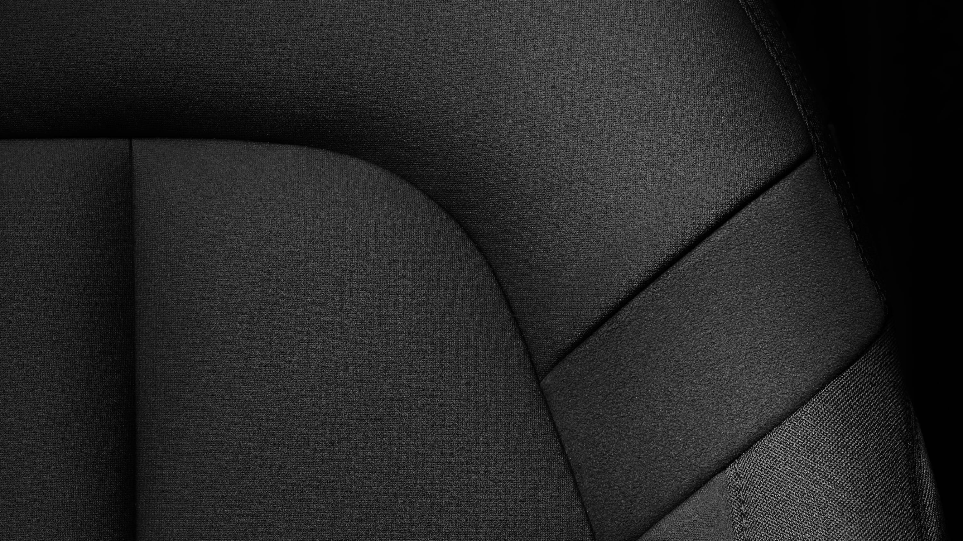 Close-up of black car seat