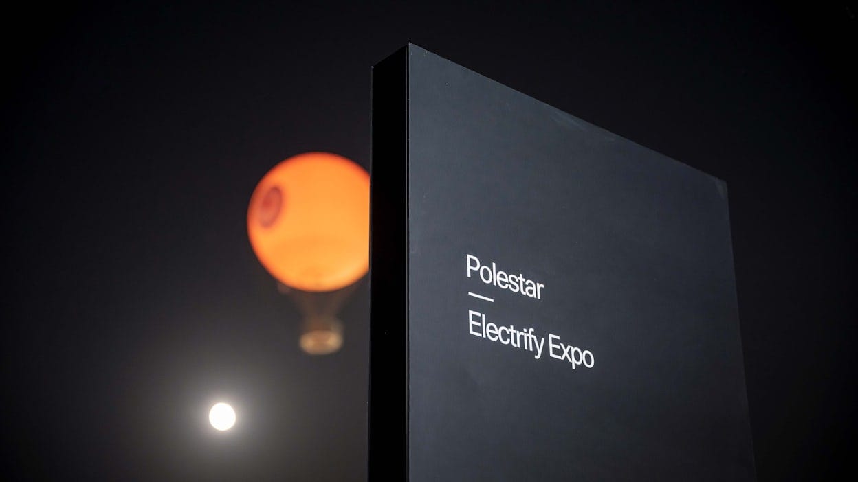 Polestar Electrify Expo sign.