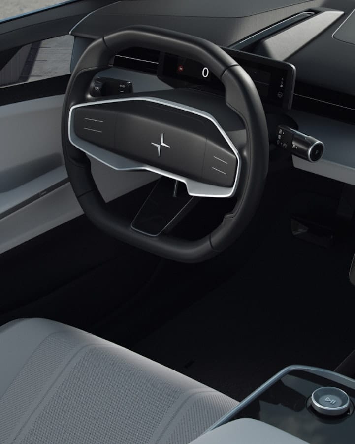 Steering wheel of the Polestar 6 LA Concept edition