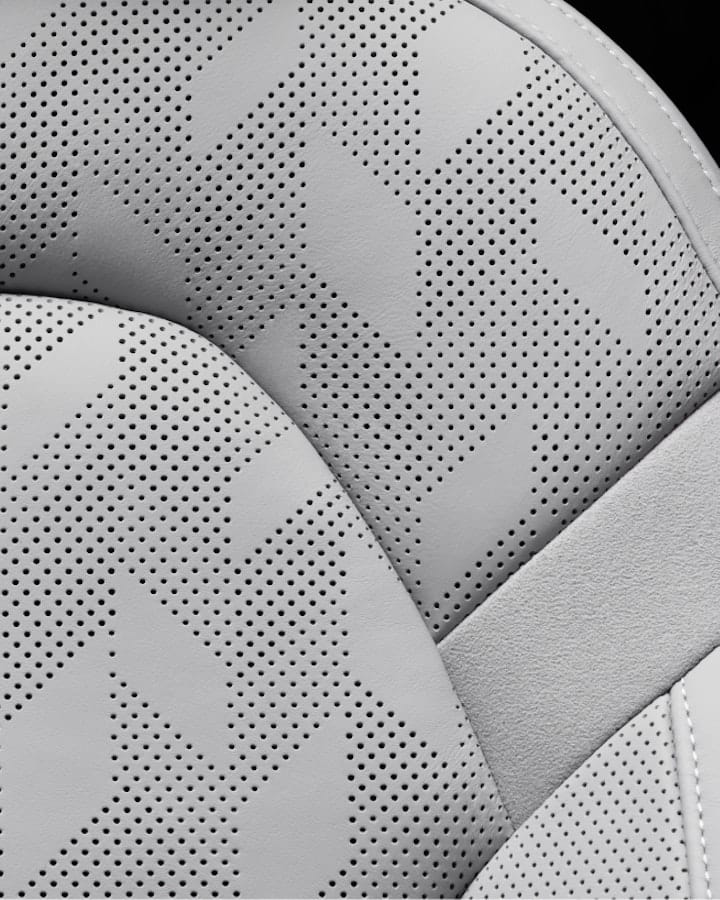 Detail of ventilated car seat option