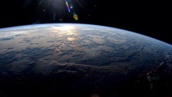 A close up of the top of the Earth from space