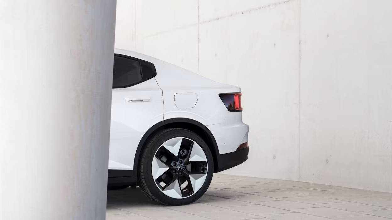 The rear of a Polestar 2