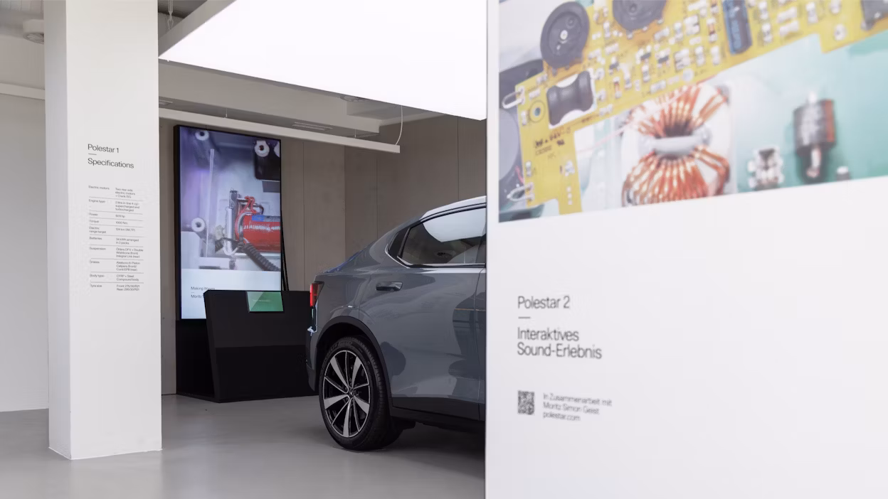 A Polestar 2 in the Berlin space.