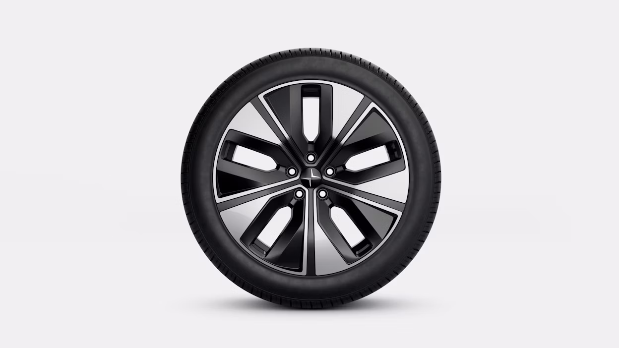 19” 5-Double Spoke Black Diamond Cut Alloy wheel: Polestar 2