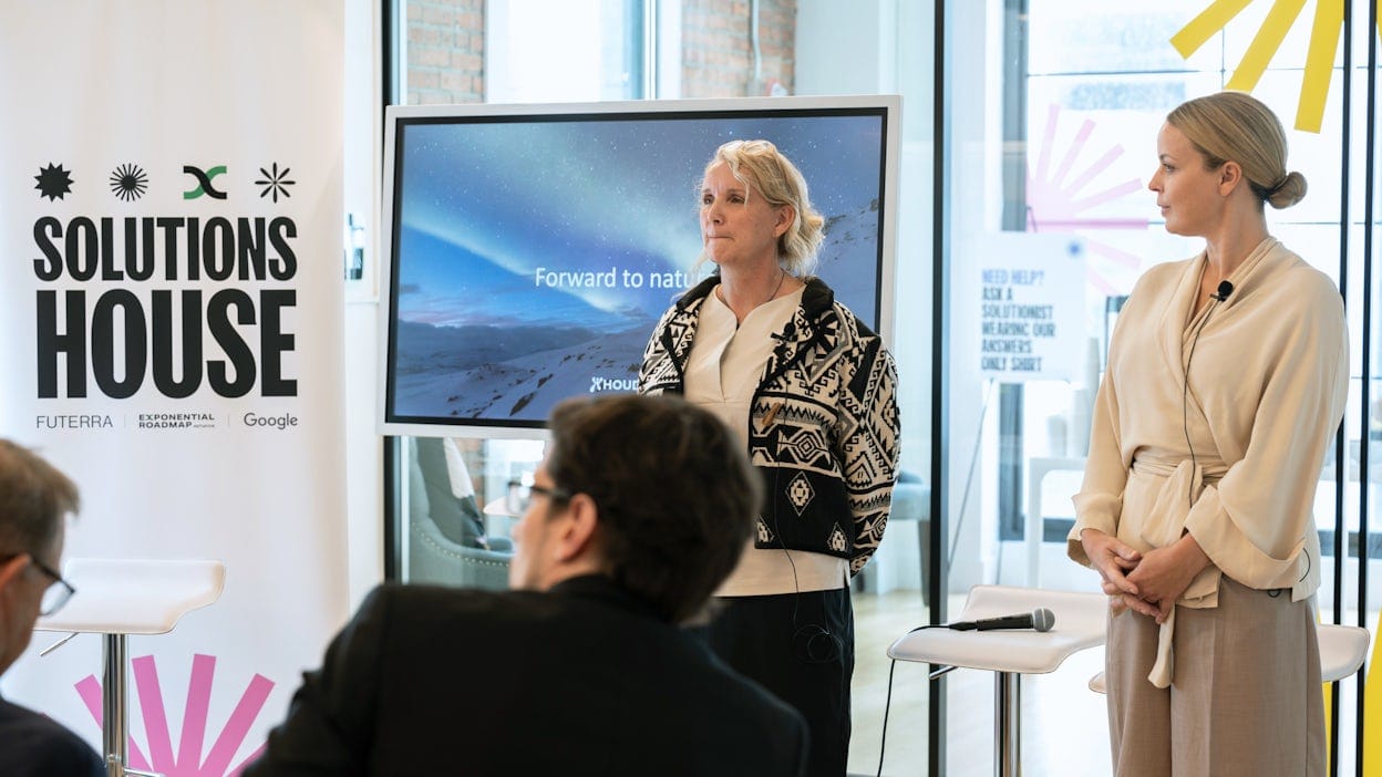 Fredrika Klarén speaking at New York Climate Week