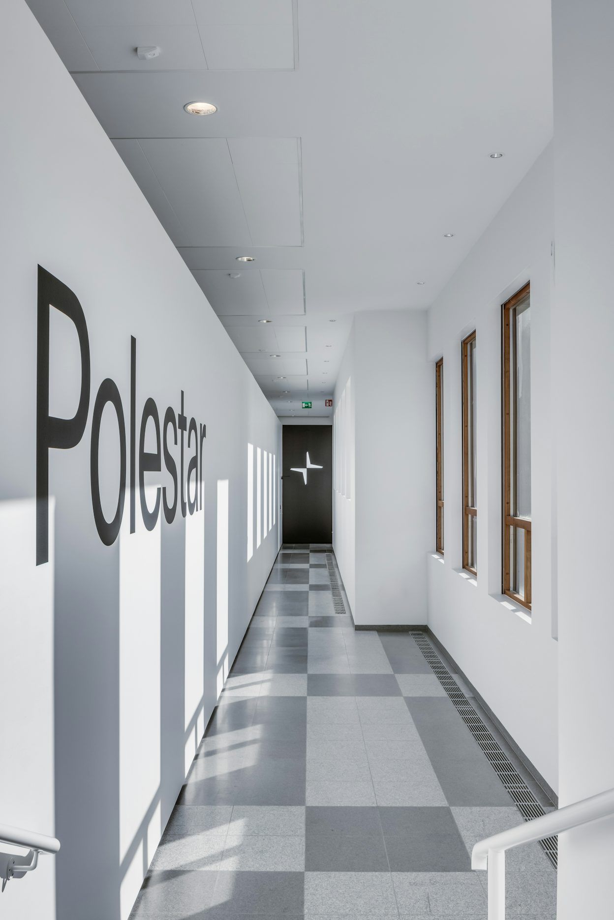 Polestar design studio corridor in Gothenburg
