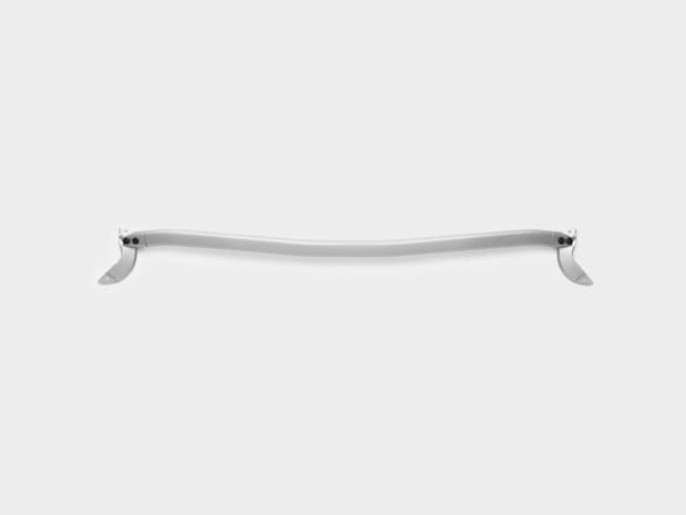 Aluminium strut bar on white background