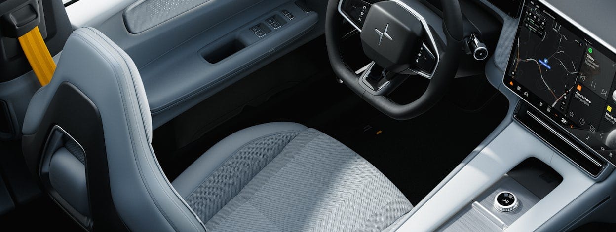 Steering wheel and center display