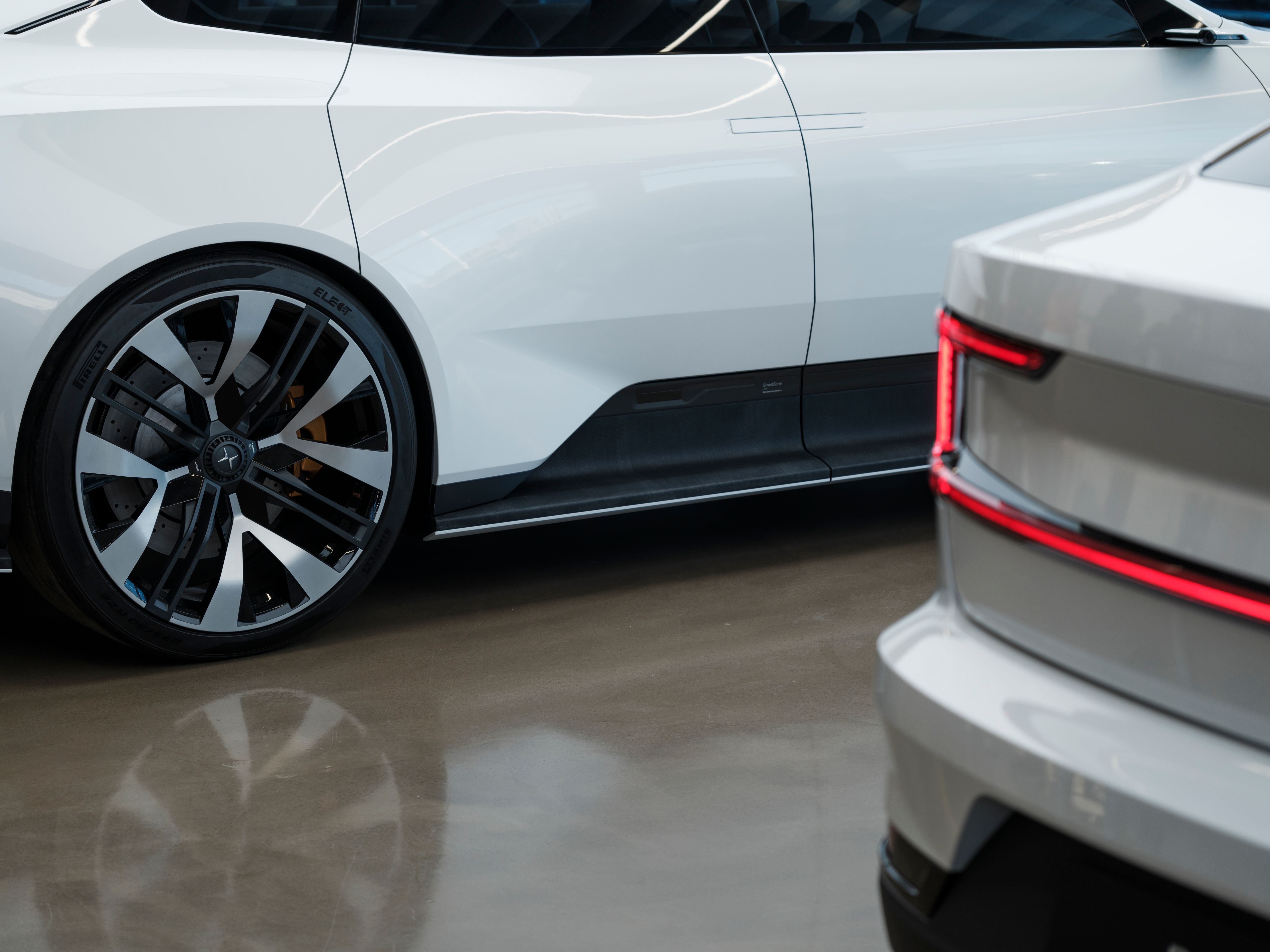 Focus on details of Polestar cars