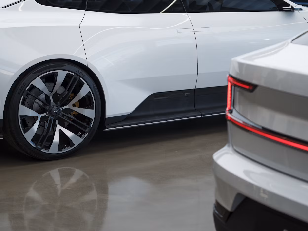 Focus on details of Polestar cars