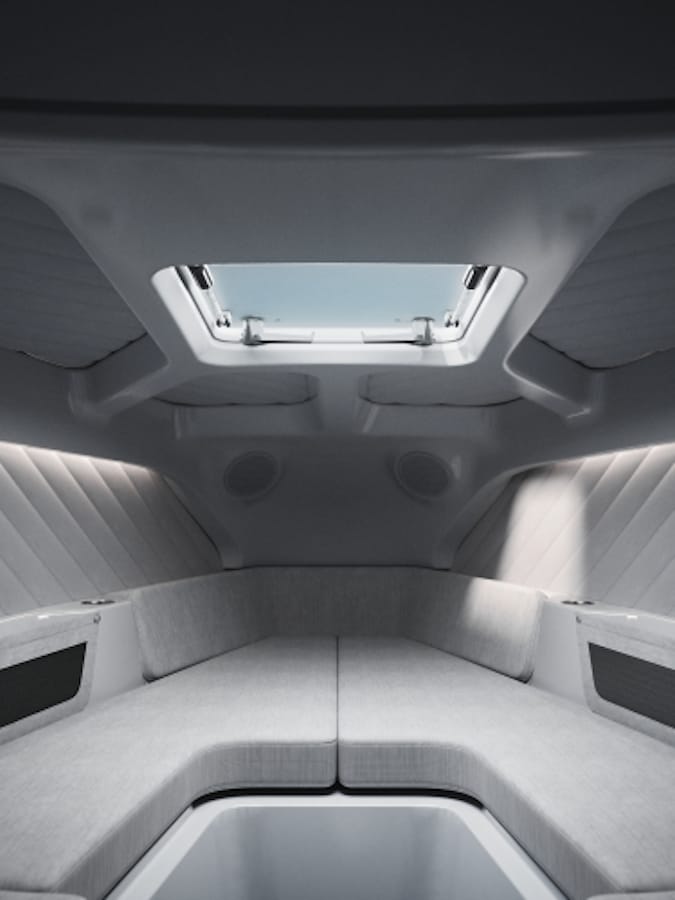 Sleek interior in all grey of Candela C-8 Polestar edition