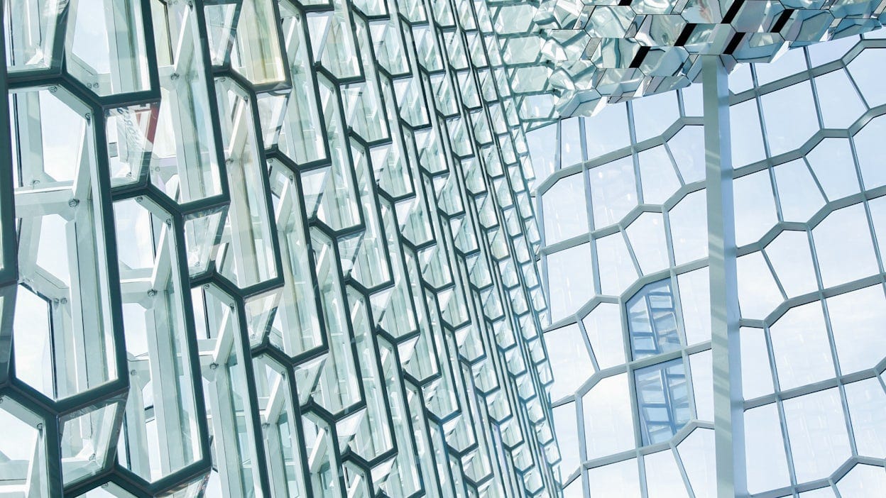 Reykjavik concert hall Harpa's glasswork