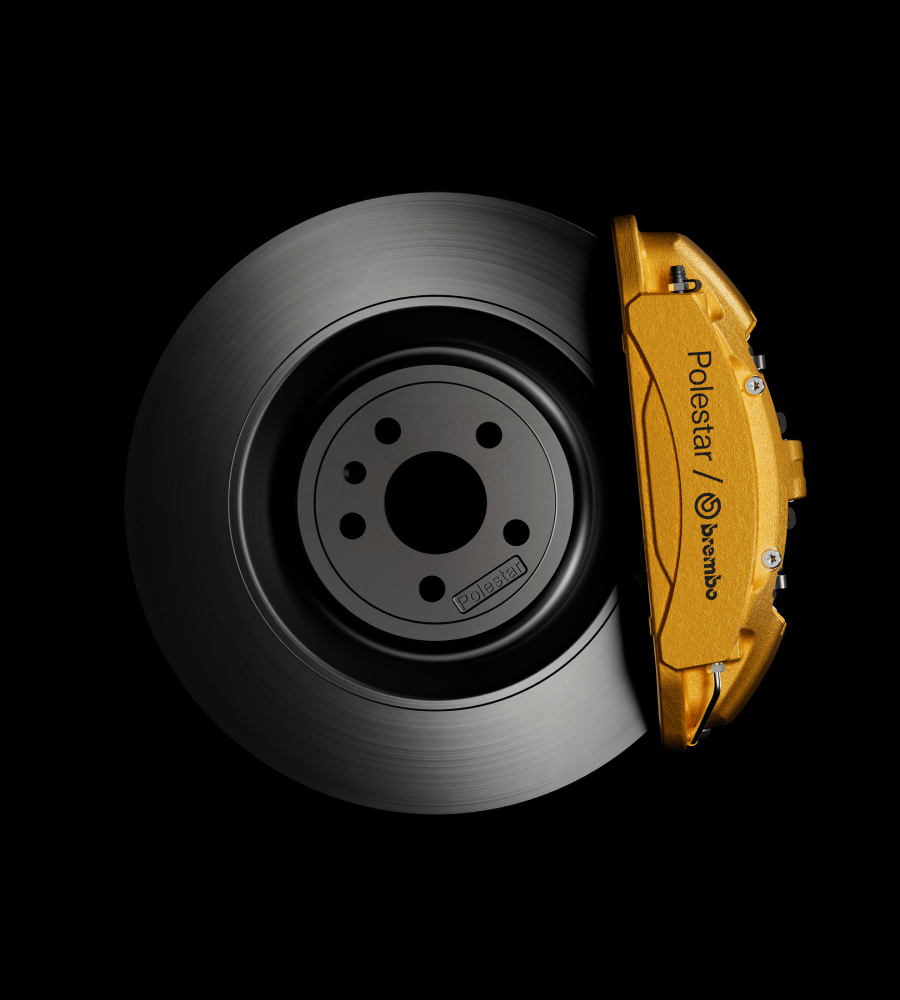 Brembo brake in yellow color