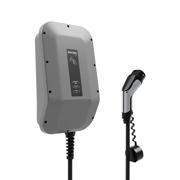 Evnex wall charger with three phase charging cable