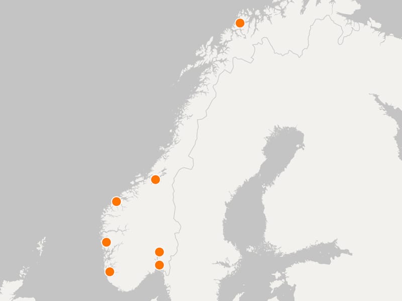 Polestar spaces locations in Norway
