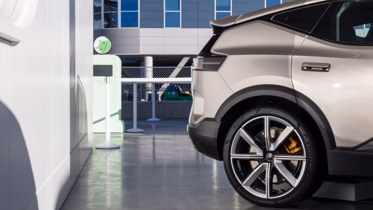 Polestar 3 rear, displayed at CES.