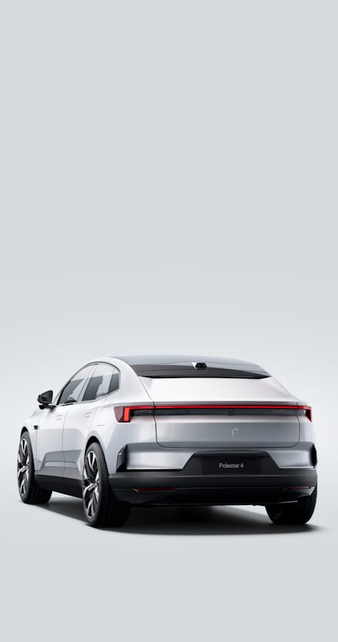 Polestar 4 rear and back with red blackground