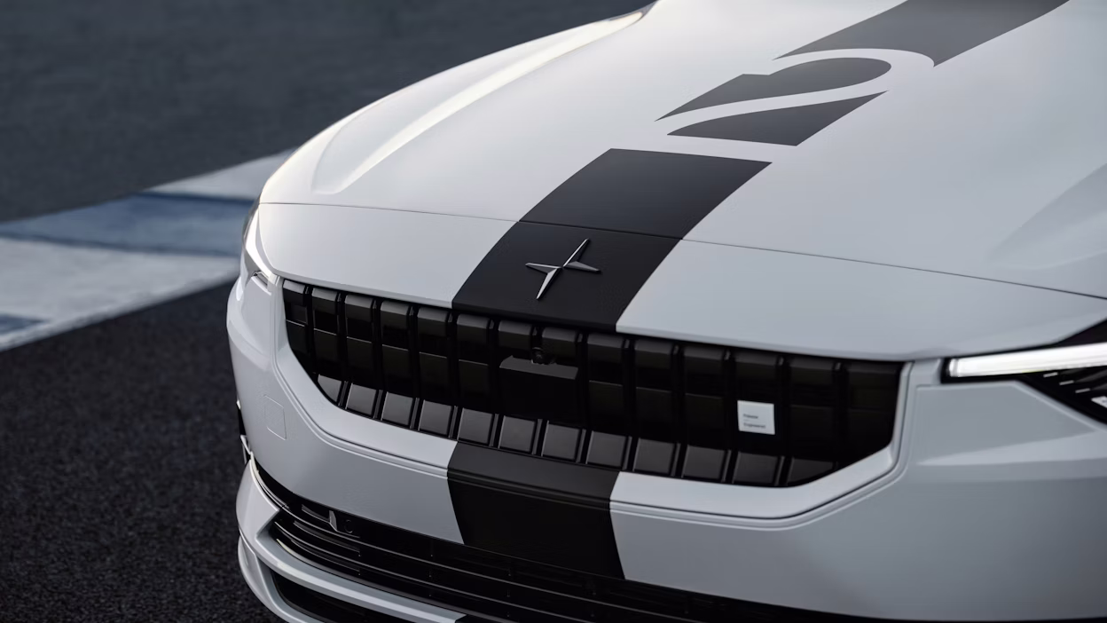 Close-up of Polestar 2 BST edition 270 grill.