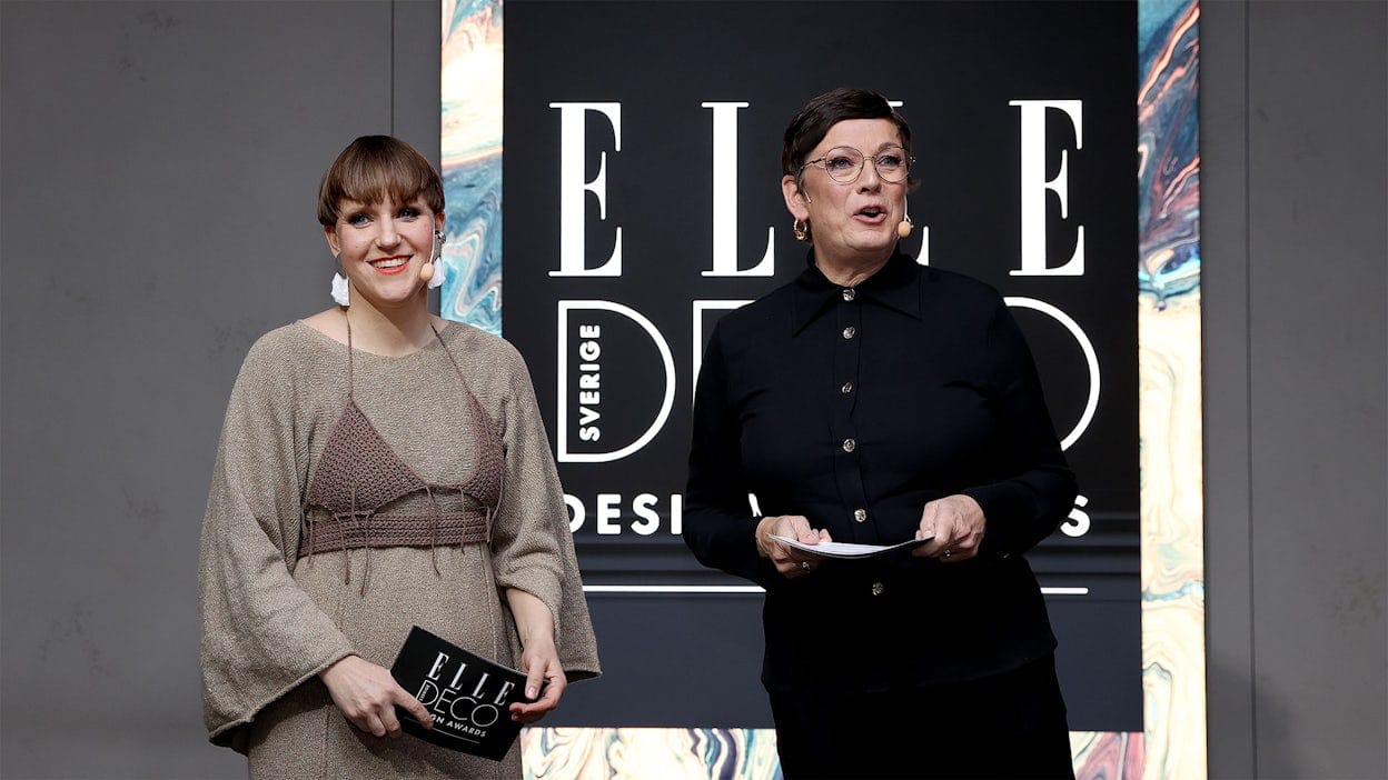 The two hosts of the Elle Decoration Awards