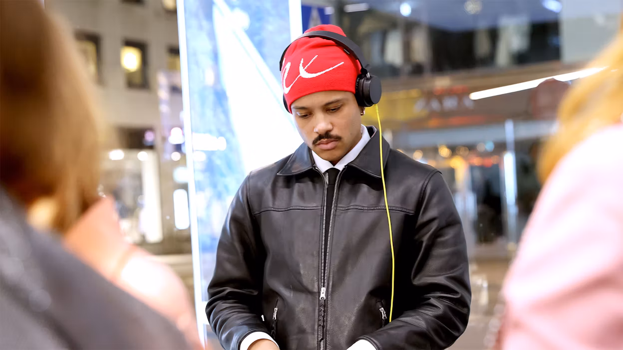 A DJ playing music during the Elle Decoration Awards