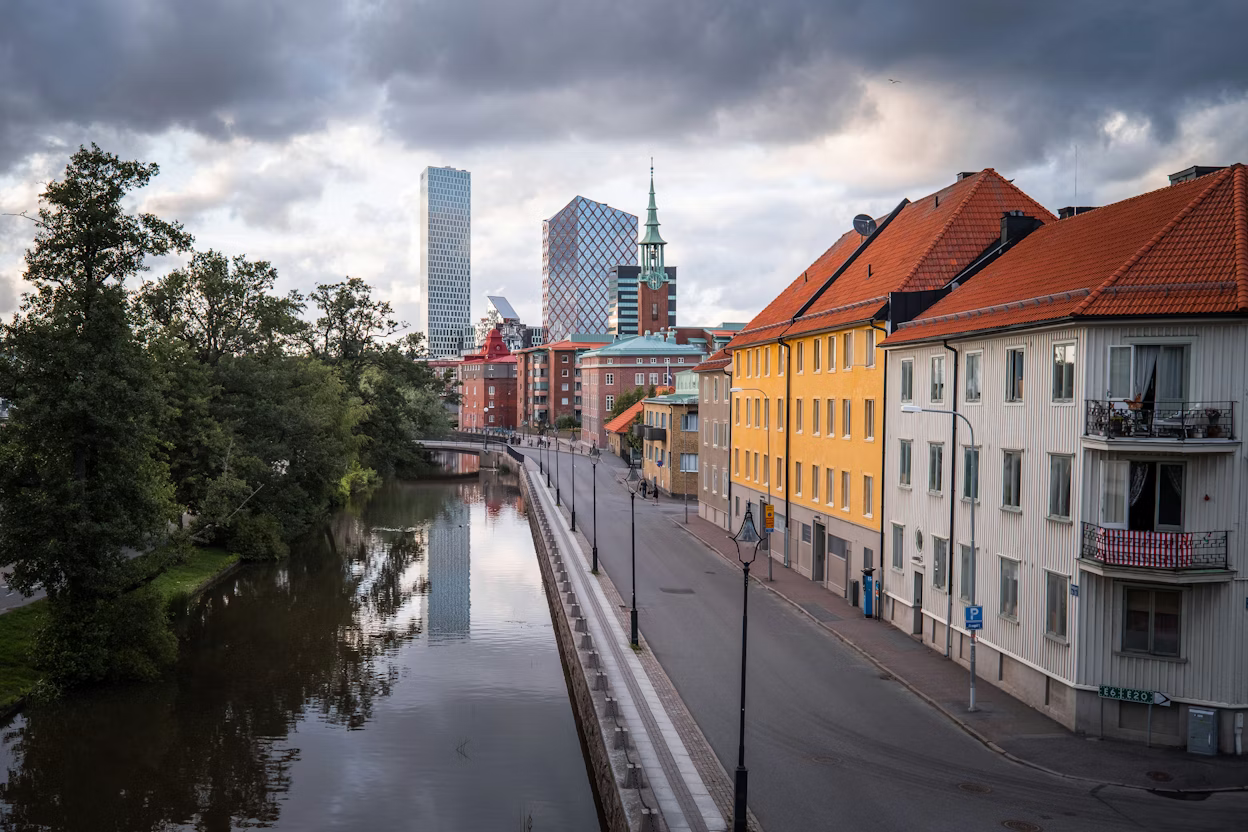 River running through central Gothenburg.