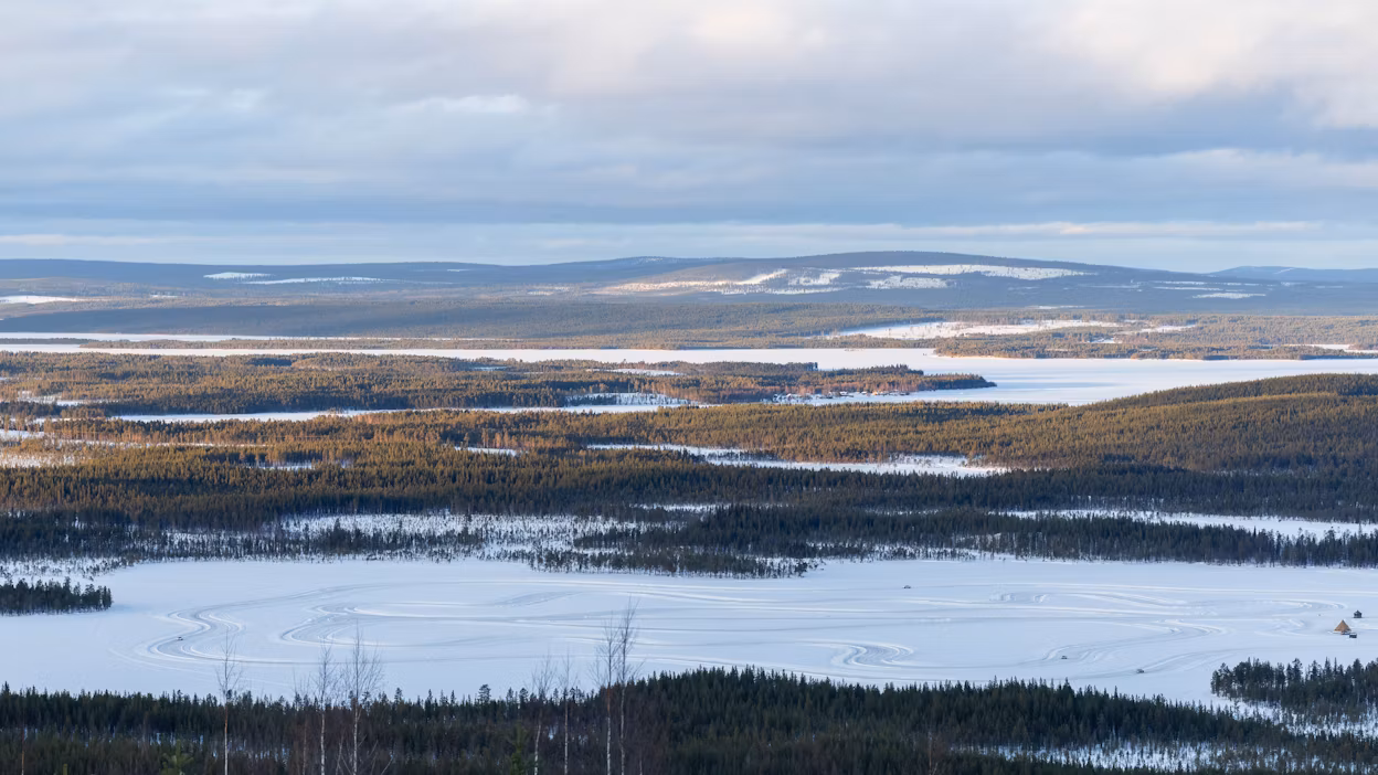 A view over the Polestar Arctic Driving Experience track