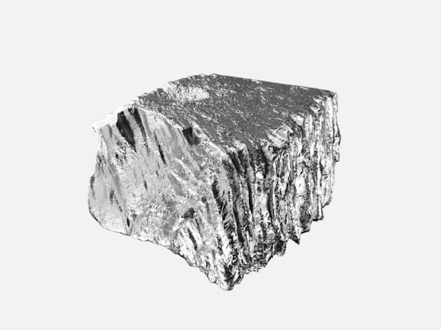 A small block of aluminium.