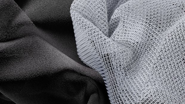 Close up of grey fabric
