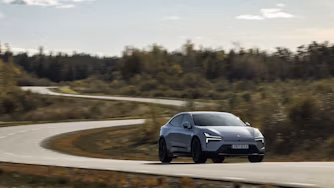 Polesar 4 driving down a road