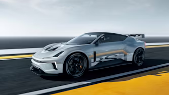 Rendering of Polestar Concept BST on track