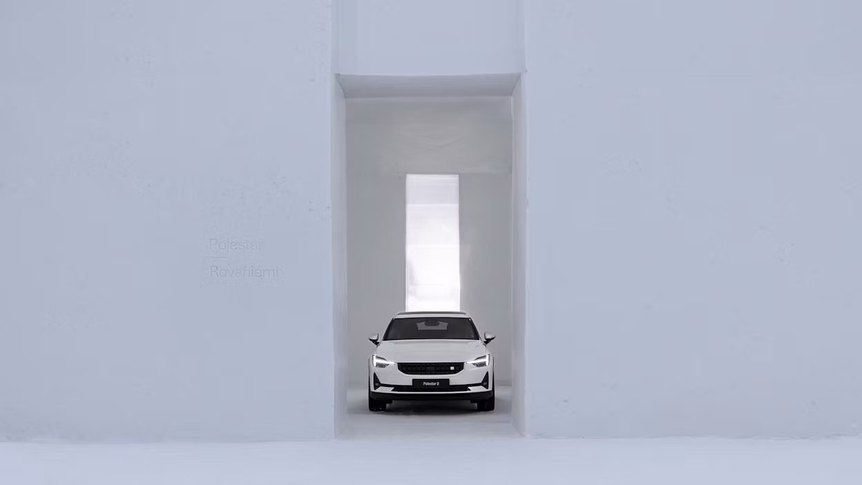 Polestar 2 inside Snow Space