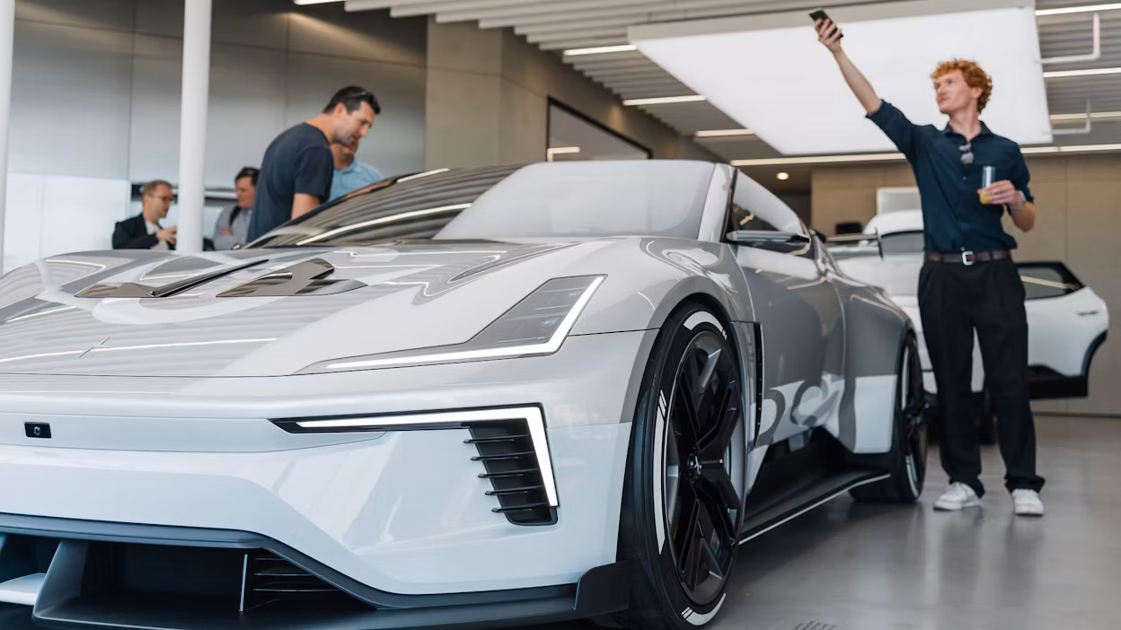 Space employee taking a photograph of Concept BST from above.