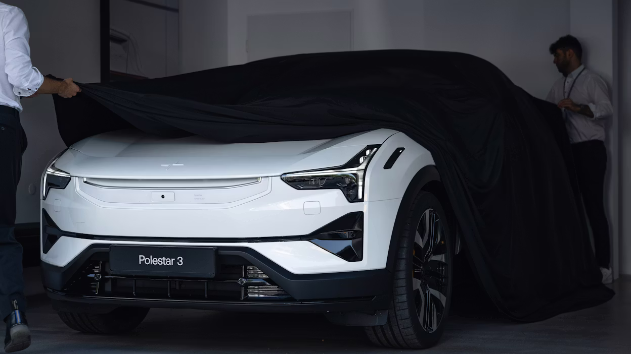 Polestar 3 being uncovered