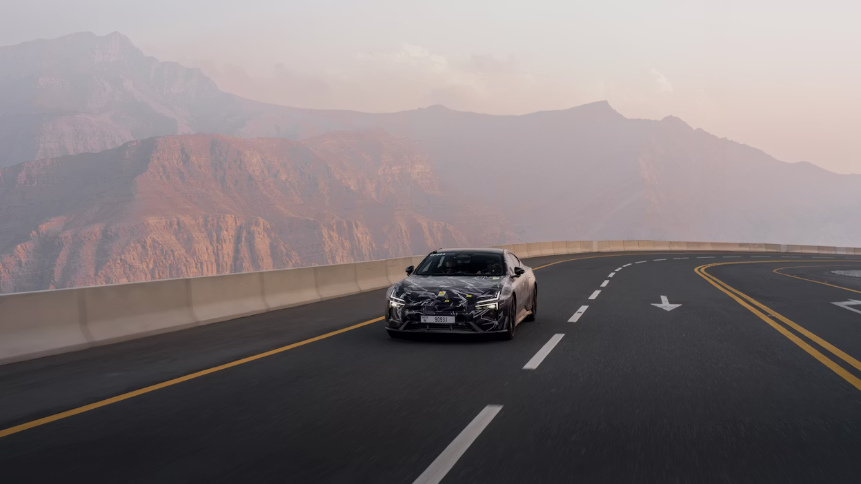 Polestar 5 hitting the twisty roads of Jebel Jais