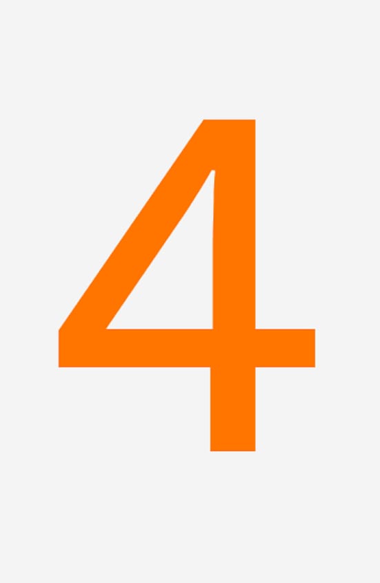Financing option number 4 in the color orange on a neutral background