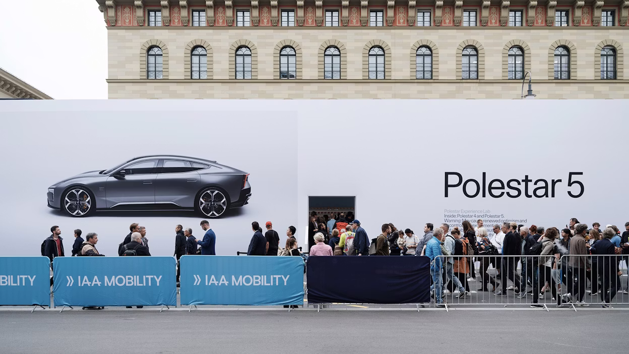 Outside Polestar Experience Lab in Munich