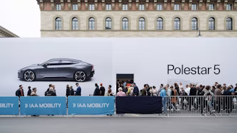 Outside Polestar Experience Lab in Munich