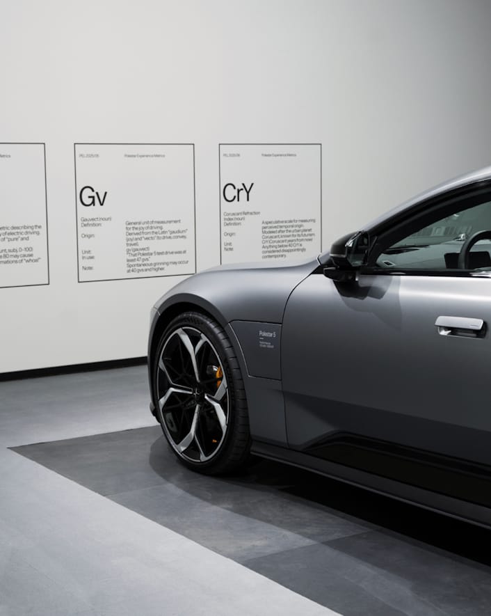 Polestar 5 inside Polestar Experience Lab