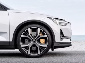 Side close up of white Polestar