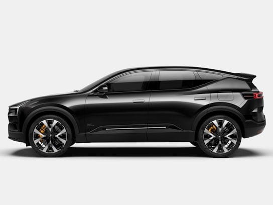 Side view of Polestar long range double motor with performance