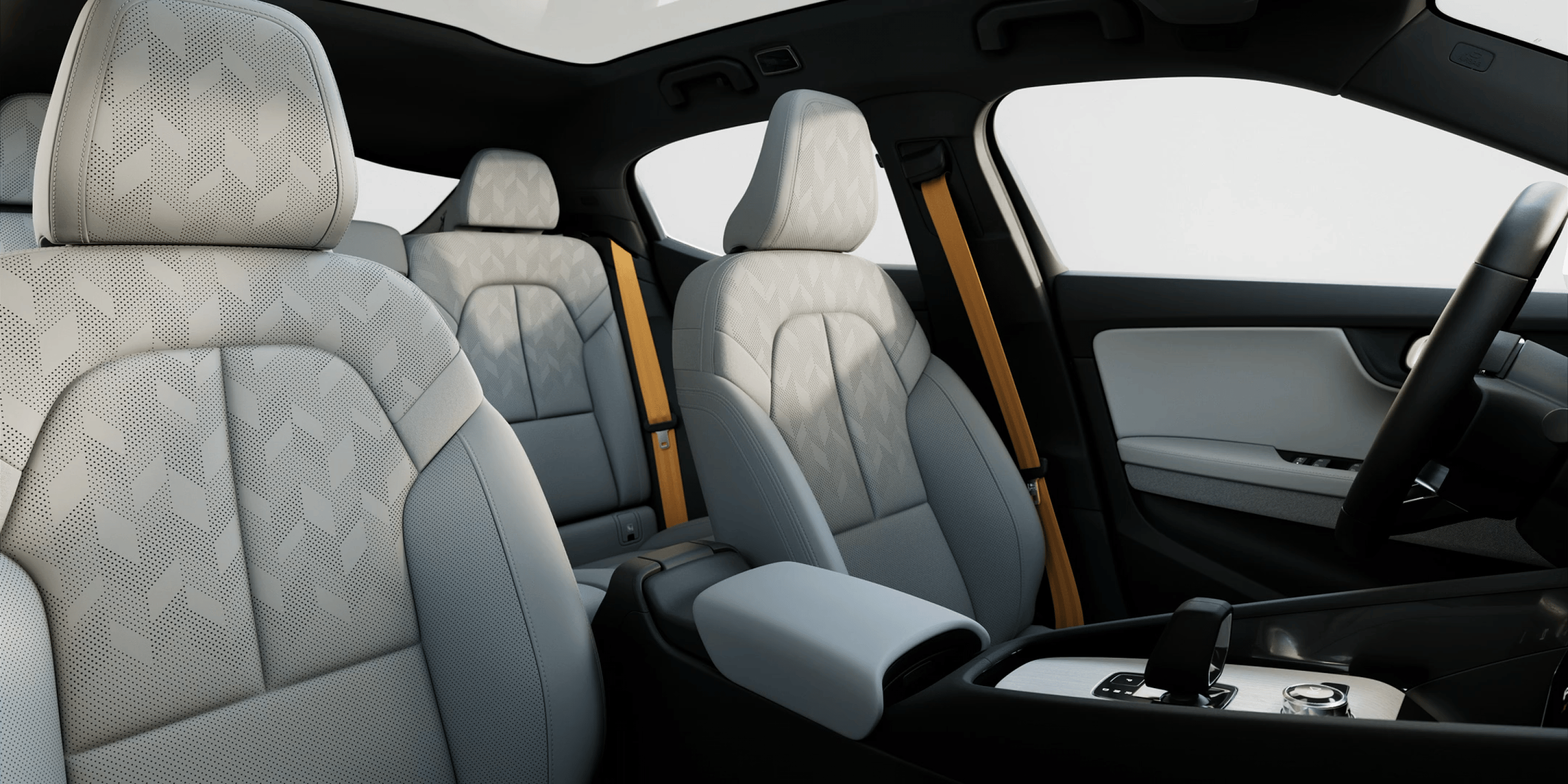 Various angles showcasing of the interior of Polestar 2.